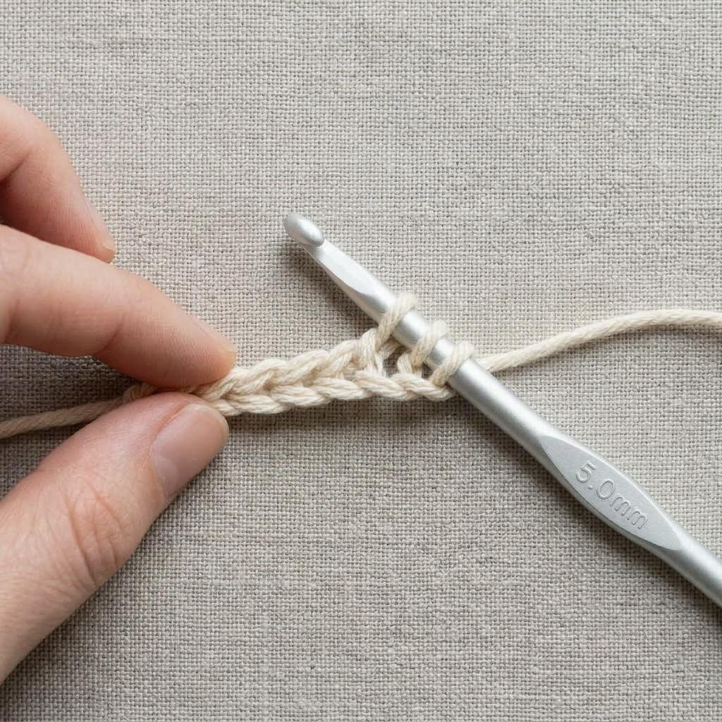 three loops on the crochet hook before pulling through